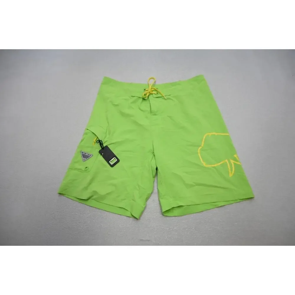 Columbia‎ PFG Board Shorts Omni-Shade Fishing Shorts Green 9